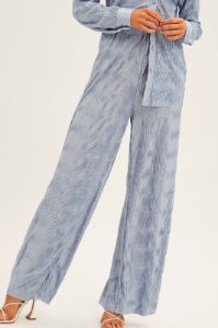 Blue Plisse Pants Wide Leg sold by Ally Fashion