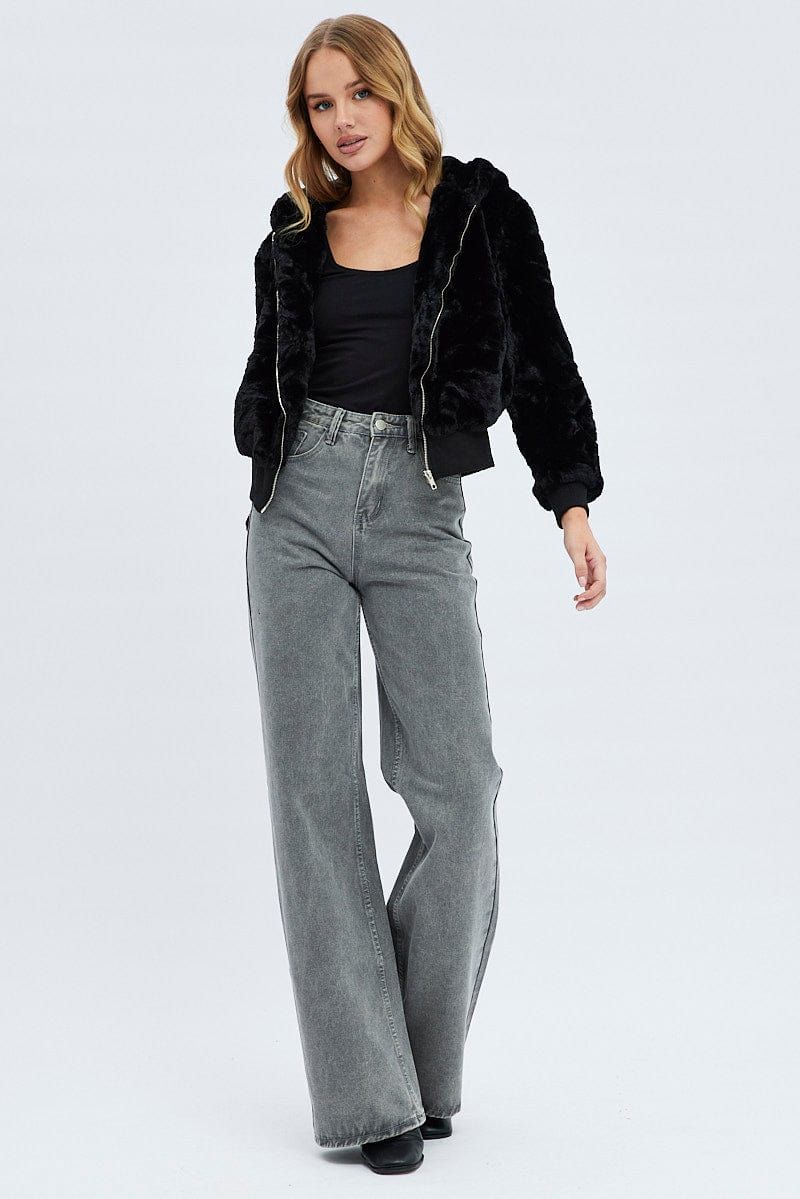 Black Soft Jacket Long Sleeves Hoodie sold by Ally Fashion product image thumbnail 2