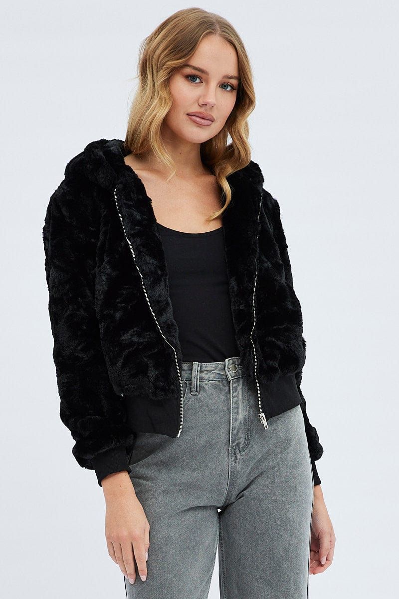 Black Soft Jacket Long Sleeves Hoodie sold by Ally Fashion