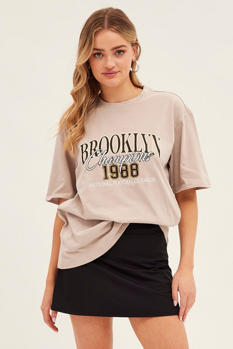 Sand T Shirt Short Sleeve Crew Neck Brooklyn Cotton sold by Ally Fashion product image thumbnail 3