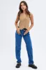 Beige Stripe Top Waistcoat Sleeveless V Neck Button Up Relaxed sold by Ally Fashion