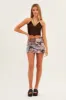 Black Print Butterfly Abstract Mini Skirt sold by Ally Fashion