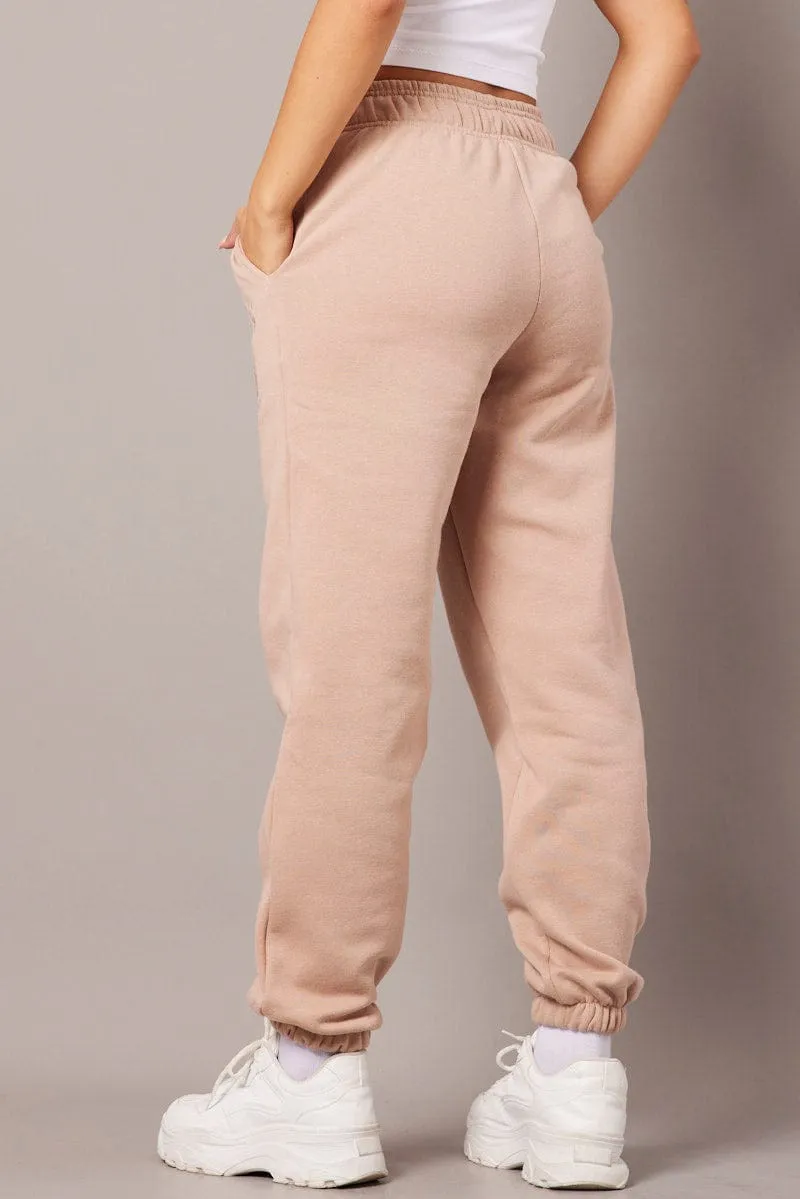 Brown Track Pants High Rise sold by Ally Fashion product image thumbnail 5