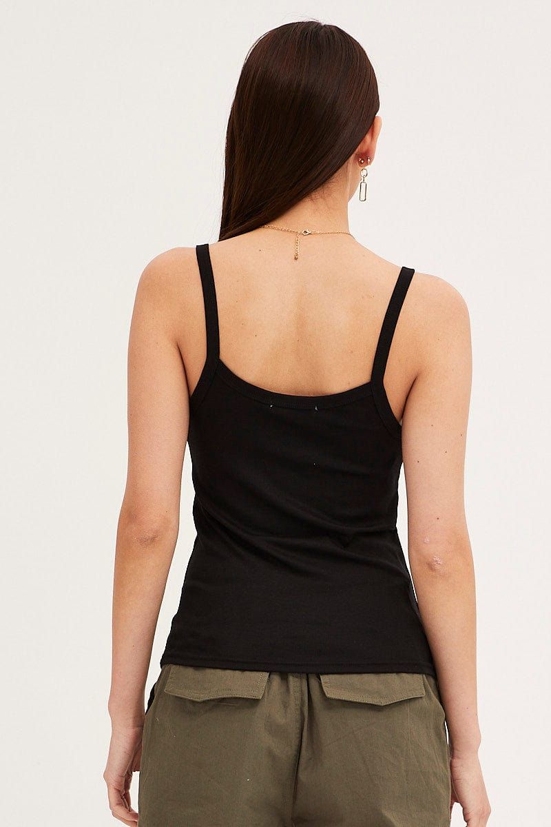 Black Sleeveless Top Scoop Neck sold by Ally Fashion product image thumbnail 5