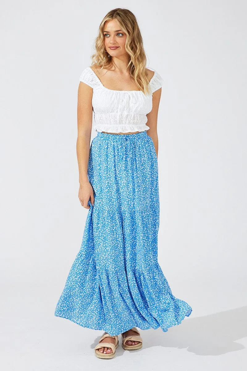 White Crop Top Eyelet sold by Ally Fashion product image thumbnail 2