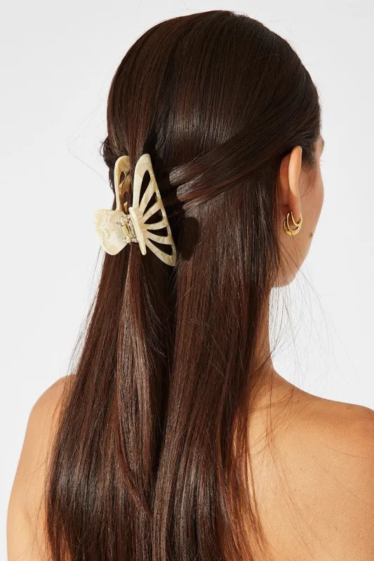 Beige Claw Clip sold by Ally Fashion