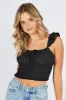 Black Crop Top Sleeveless sold by Ally Fashion
