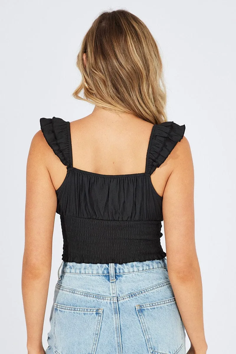 Black Crop Top Sleeveless sold by Ally Fashion product image thumbnail 5