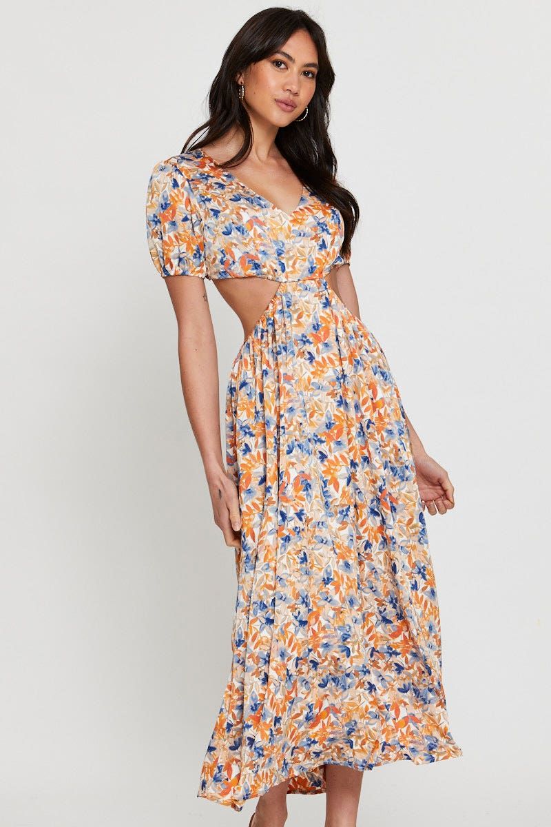 Print Midi Dress Short Sleeve sold by Ally Fashion product image thumbnail 2