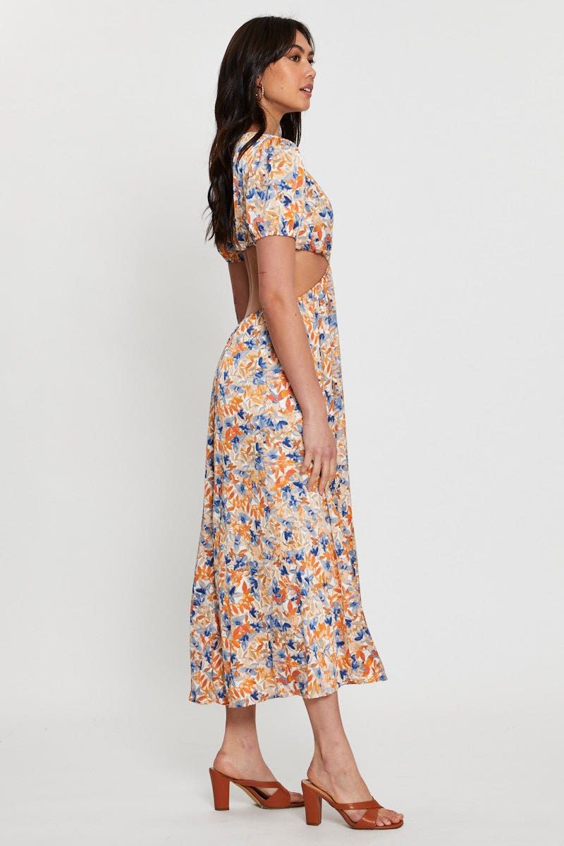 Print Midi Dress Short Sleeve sold by Ally Fashion product image thumbnail 4