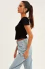 Black T Shirt Short Sleeve V Neck sold by Ally Fashion