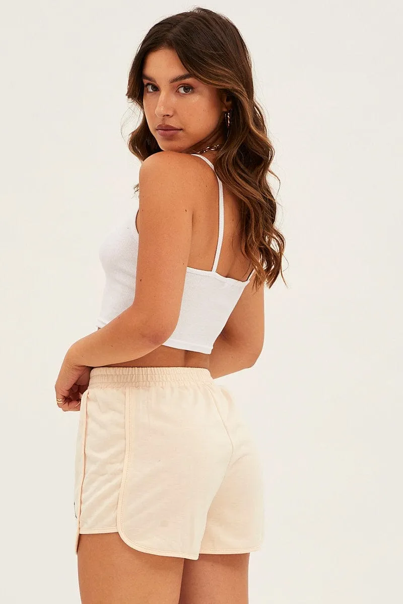 Beige San Francisco Graphic Track Shorts sold by Ally Fashion product image thumbnail 5