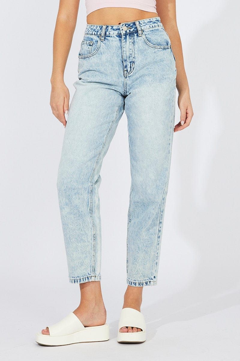 Denim Mom Jeans High Rise sold by Ally Fashion product image thumbnail 2