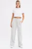 Grey Wide Leg Track Pants High Rise sold by Ally Fashion