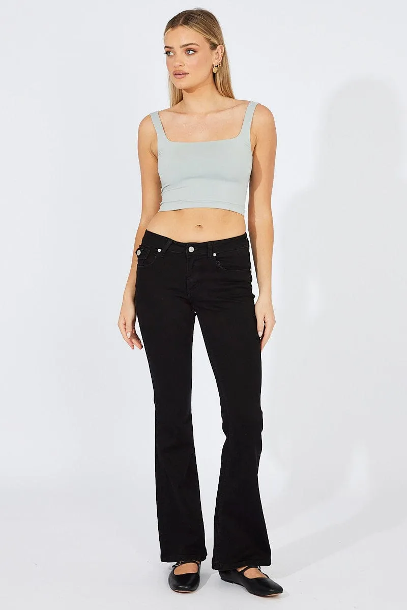 Grey Crop Tank Top Seamless sold by Ally Fashion product image thumbnail 2