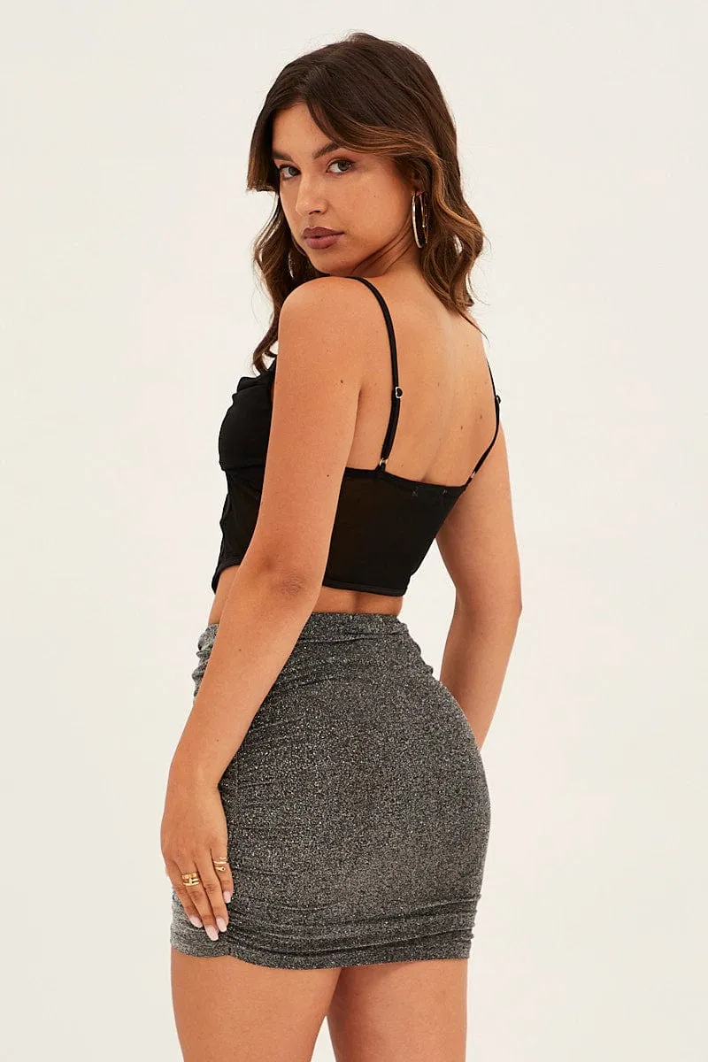 Black Mini Skirt Bodycon Slinky sold by Ally Fashion product image thumbnail 5