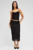 Black Midi Skirt High Rise Mesh sold by Ally Fashion