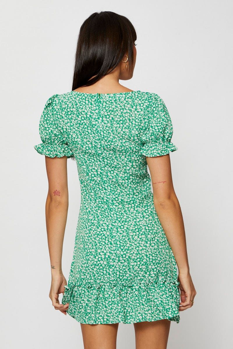 Print Mini Dress Short Sleeve sold by Ally Fashion product image thumbnail 5
