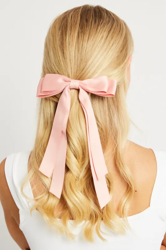 Pink Bow Hair Clip sold by Ally Fashion