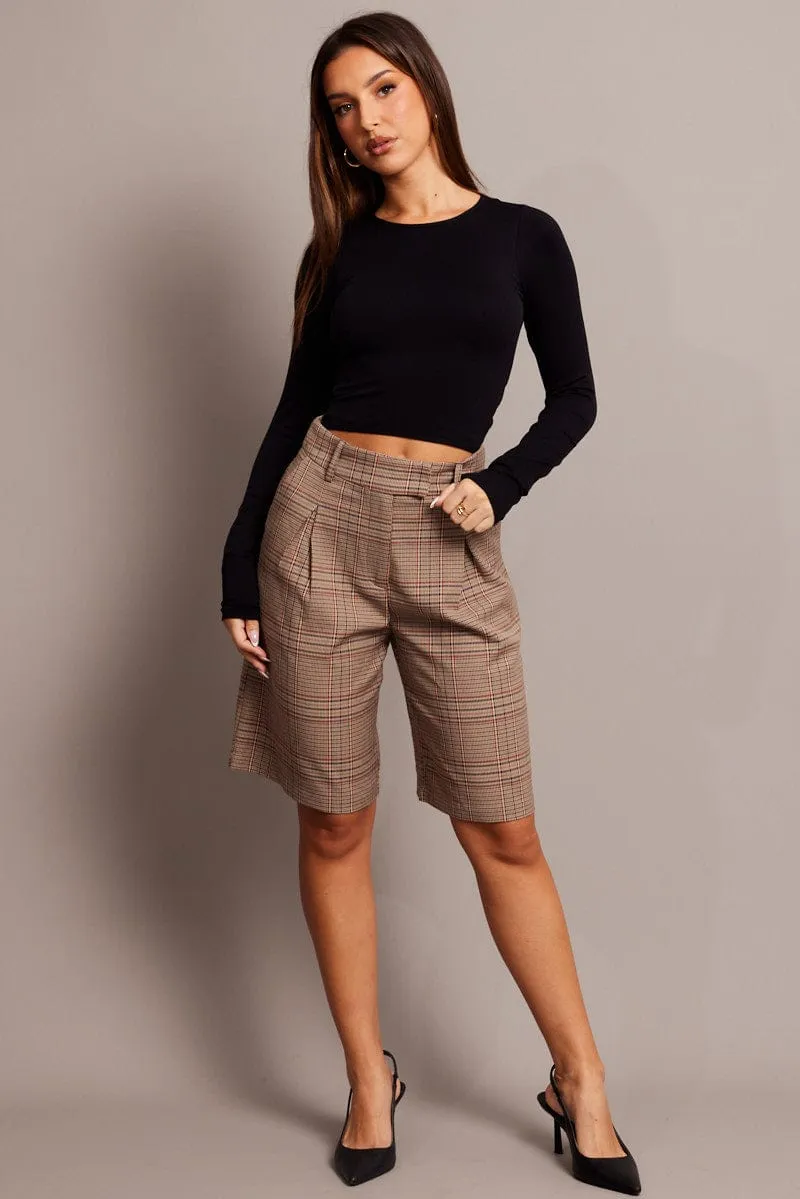 Black Seamless Top boat neck long sleeve sold by Ally Fashion product image thumbnail 2