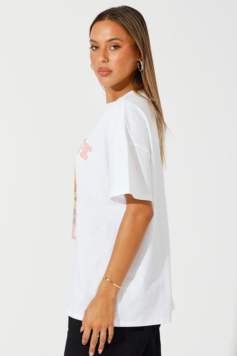 White Graphic Tee Western Cowgirl Oversized T-shirt sold by Ally Fashion product image thumbnail 4