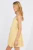 Beige Check Fit and Flare Dress Sleeveless Tiered sold by Ally Fashion