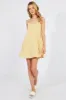 Beige Check Fit and Flare Dress Sleeveless Tiered sold by Ally Fashion