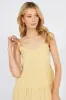Beige Check Fit and Flare Dress Sleeveless Tiered sold by Ally Fashion