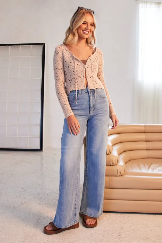 Denim Wide Leg Jean High Rise sold by Ally Fashion