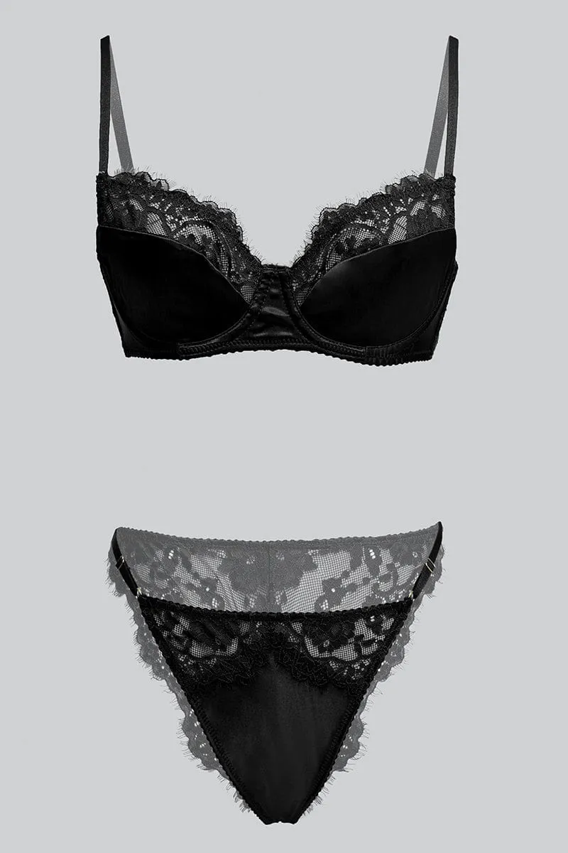 Black Lace Lingerie Set sold by Ally Fashion