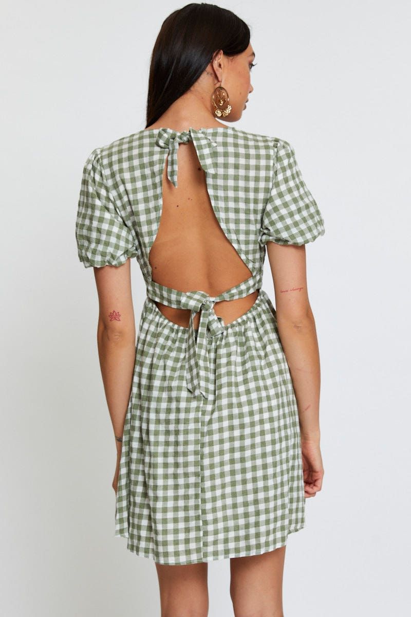 Check Mini Dress Short Sleeve sold by Ally Fashion product image thumbnail 5