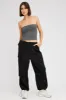 Black Parachute Pants Low Rise sold by Ally Fashion
