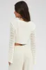 White Crochet Tie Up Cardigan sold by Ally Fashion