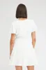 White Fit And Flare Dress Short Sleeve Mini sold by Ally Fashion