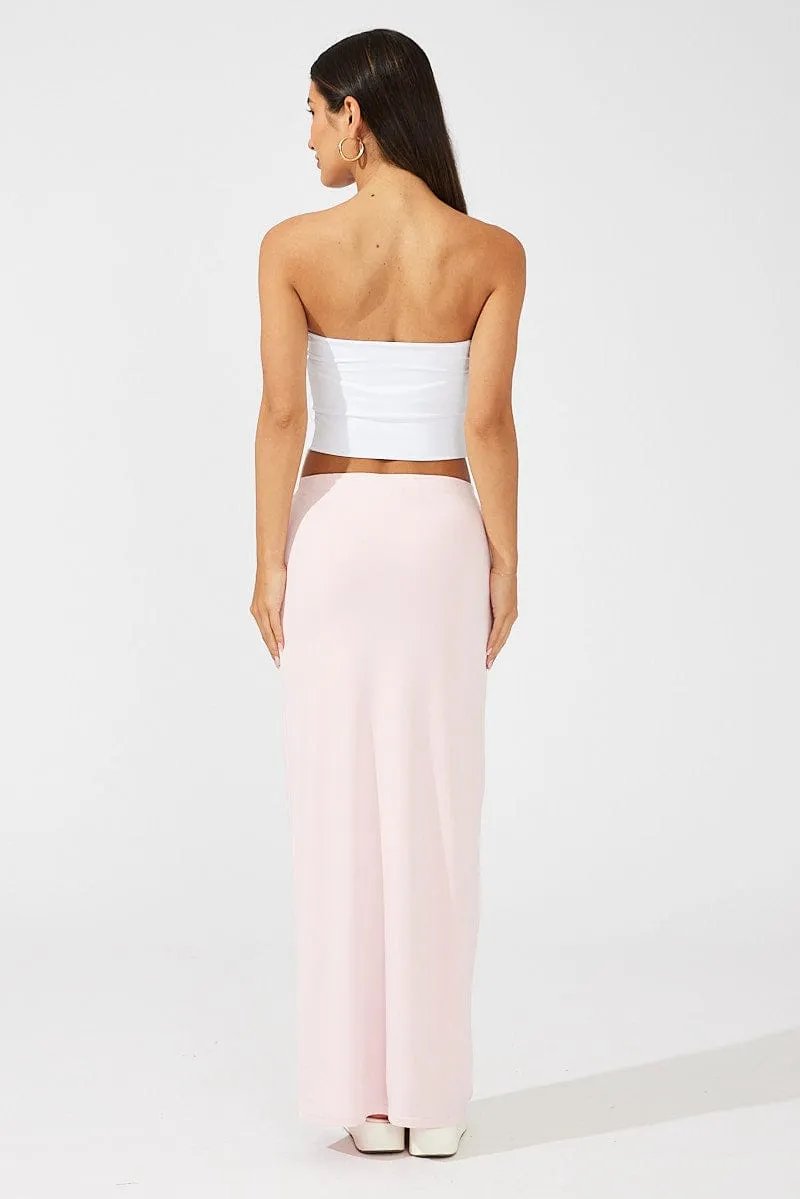 Pink Supersoft Slim Fit Maxi Skirt sold by Ally Fashion product image thumbnail 5
