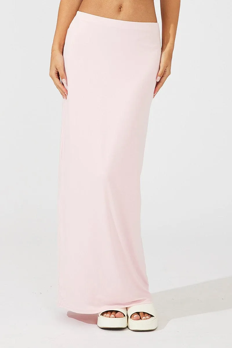 Pink Supersoft Slim Fit Maxi Skirt sold by Ally Fashion product image thumbnail 2