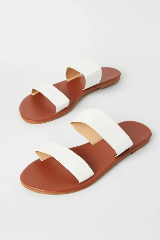 White Flat Sandals sold by Ally Fashion