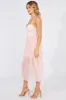 Pink Midi Dress Tulle Corset Detail Occasion Dress sold by Ally Fashion