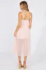 Pink Midi Dress Tulle Corset Detail Occasion Dress sold by Ally Fashion