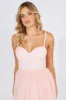 Pink Midi Dress Tulle Corset Detail Occasion Dress sold by Ally Fashion