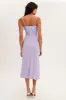 Purple Midi Dress Sleeveless Ruched Bust sold by Ally Fashion