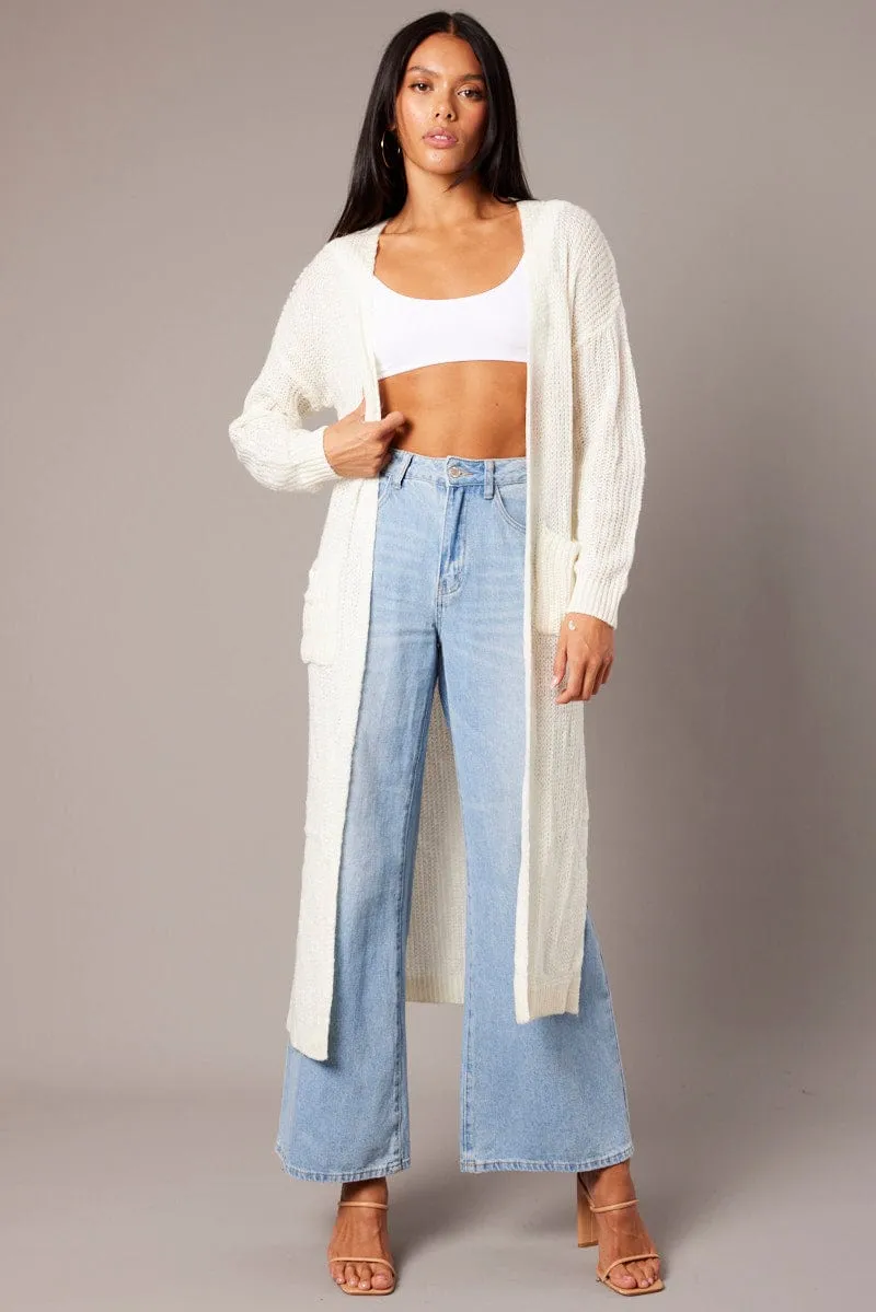 White Knit Cardigan sold by Ally Fashion product image thumbnail 2
