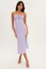 Purple Midi Dress Sleeveless Ruched Bust sold by Ally Fashion