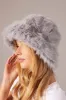 Grey Faux Fur Hat sold by Ally Fashion