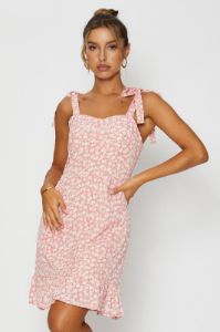 Print Mini Dress Sleeveless Tie Shoulder sold by Ally Fashion