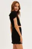 Black Mini Skirt Bodycon Mesh Textured Detail sold by Ally Fashion
