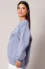 Blue Graphic Sweater Long Sleeve sold by Ally Fashion