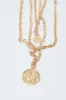 Gold Coin Pendent Layered Necklace sold by Ally Fashion