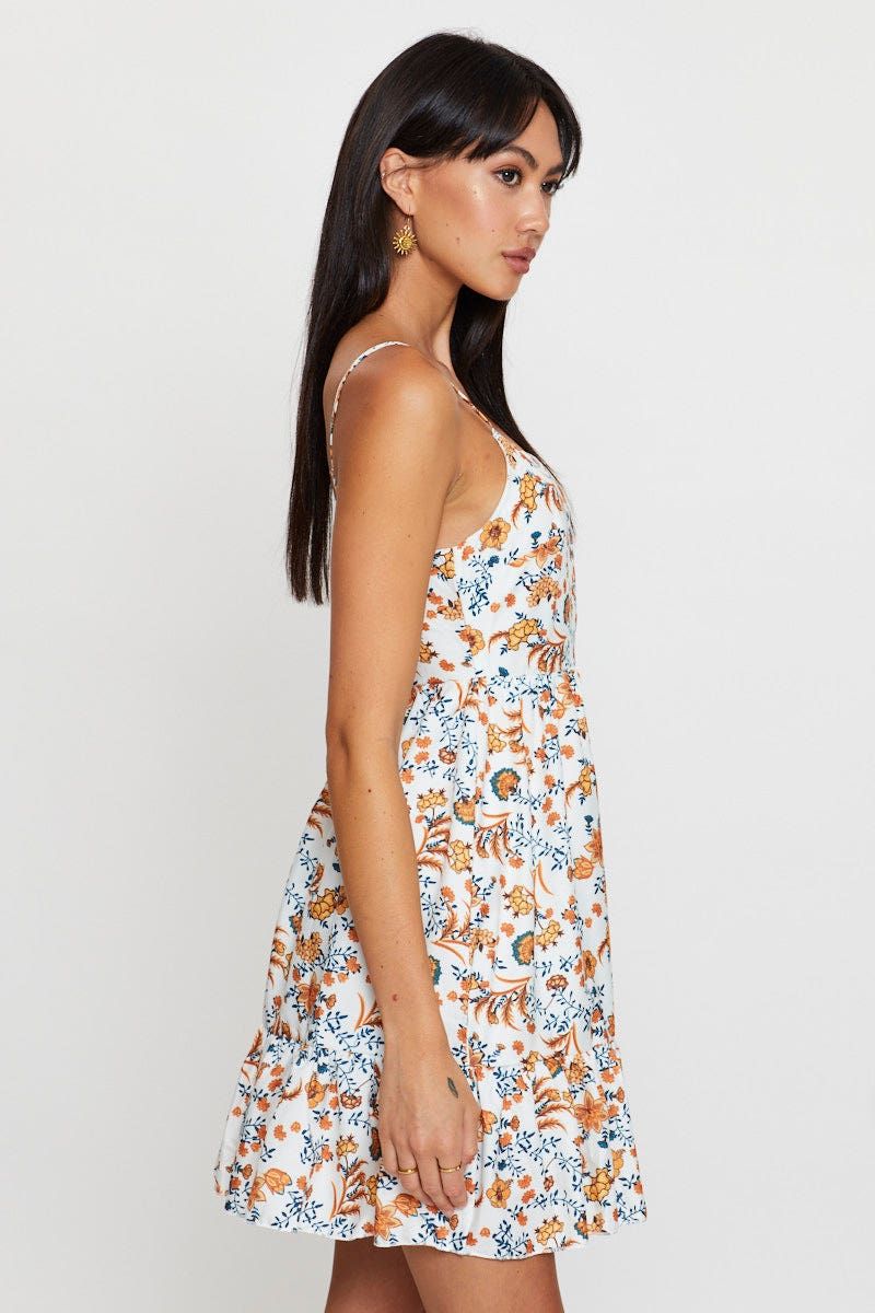 Print Mini Dress Sleeveless Scoop Neck sold by Ally Fashion product image thumbnail 4