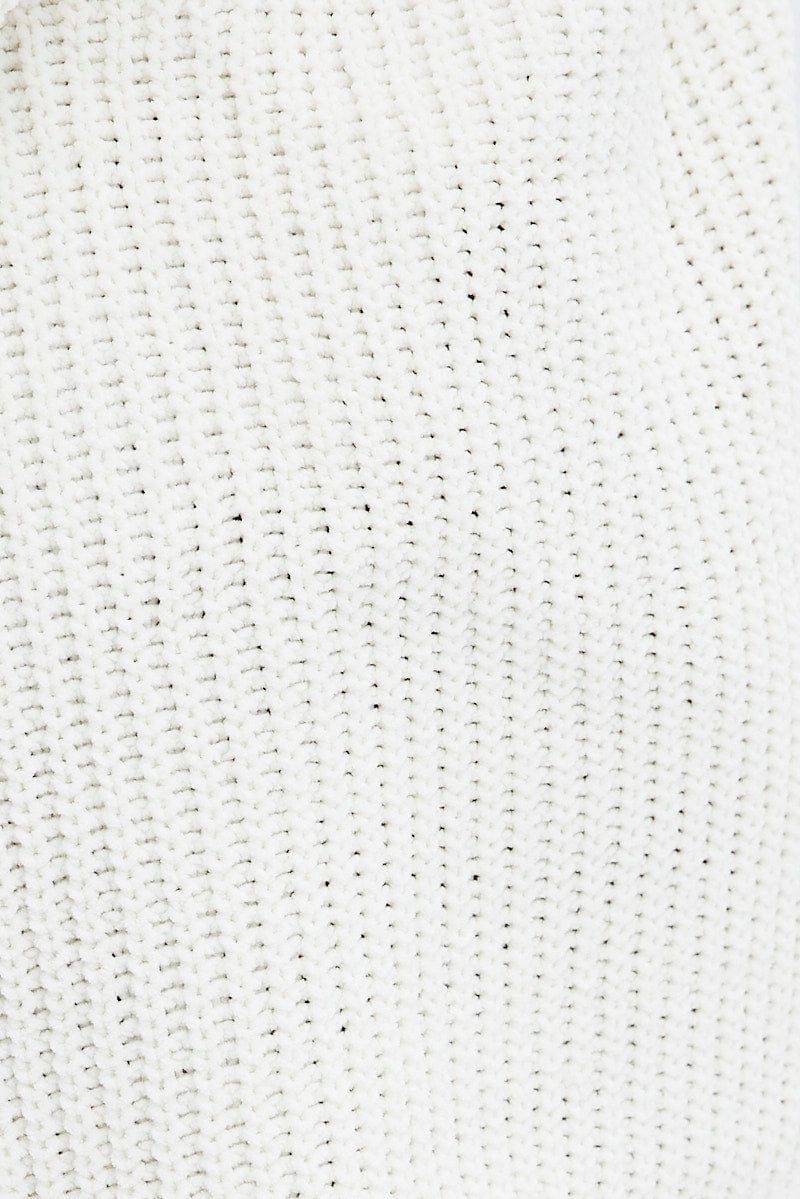 White Knit Cardigan Hooded Chenille sold by Ally Fashion product image thumbnail 6